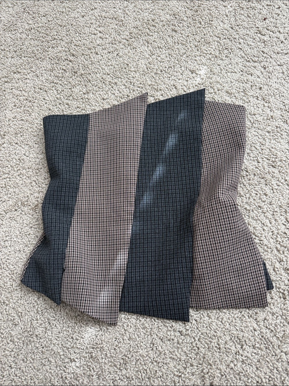 Zara Striped A-Line Top in Black and Brown